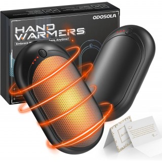 ODOSOLA Hand Warmers Rechargeable 2 Pack, 6000mAh 2-in-1 Electric Portable