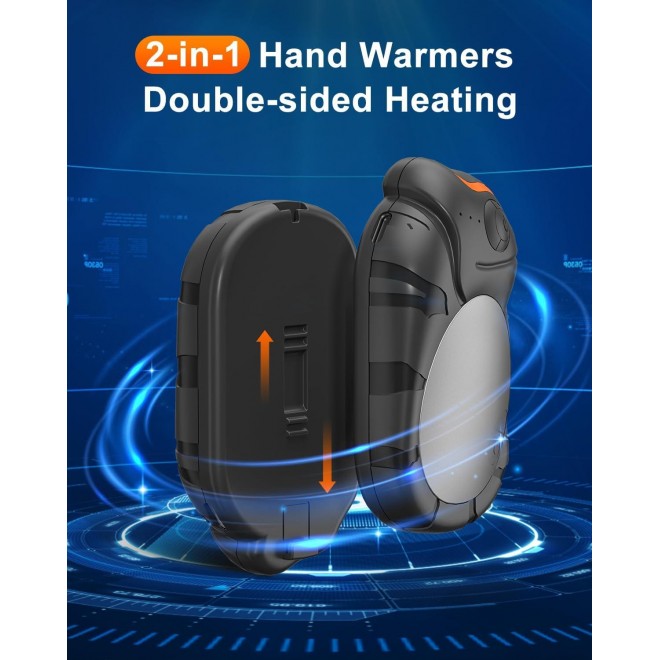 Hand Warmers Rechargeable, 2 Pack 6000mAh Electric Portable Pocket Heater