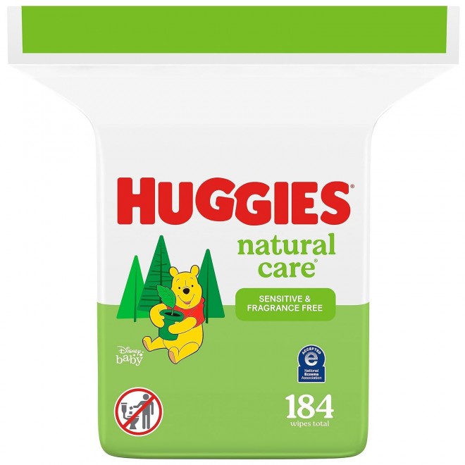 Huggies Natural Care Sensitive Baby Wipes, Unscented, Hypoallergenic