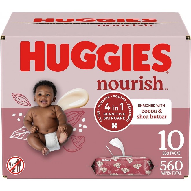 Huggies Nourish Scented Baby Wipes