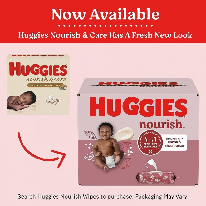 Huggies Nourish Scented Baby Wipes