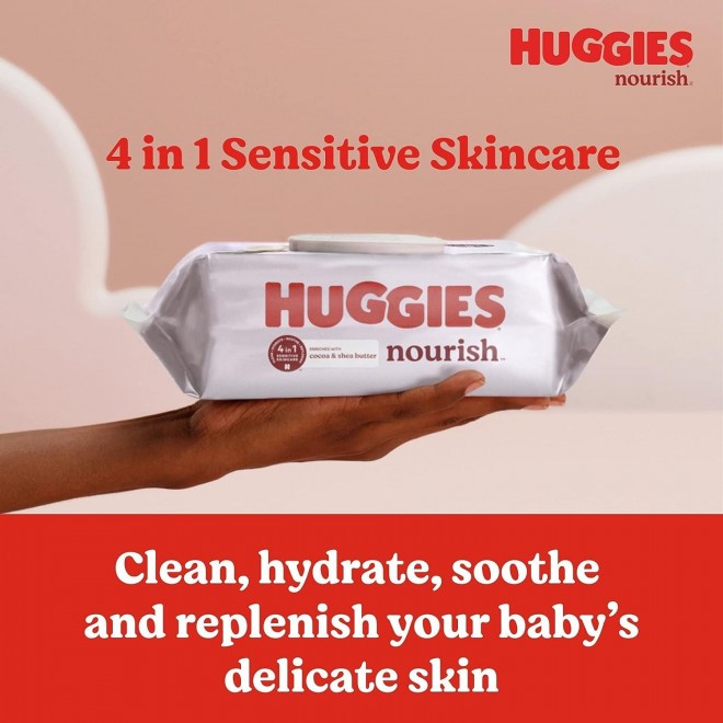 Huggies Nourish Scented Baby Wipes