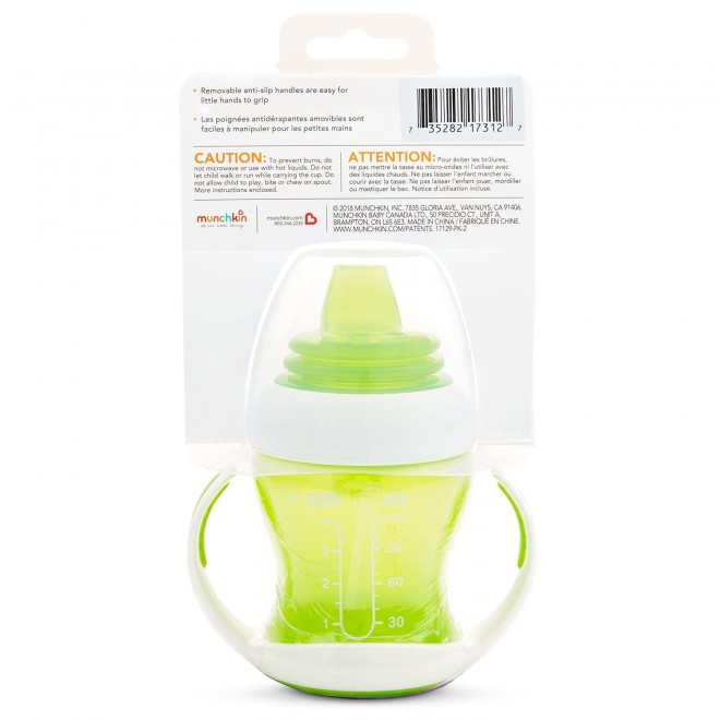 Munchkin Gentle™ Transition Sippy Trainer Cup, 4 Ounce