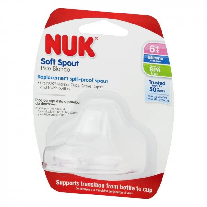 NUK Replacement Silicone Spout, Clear