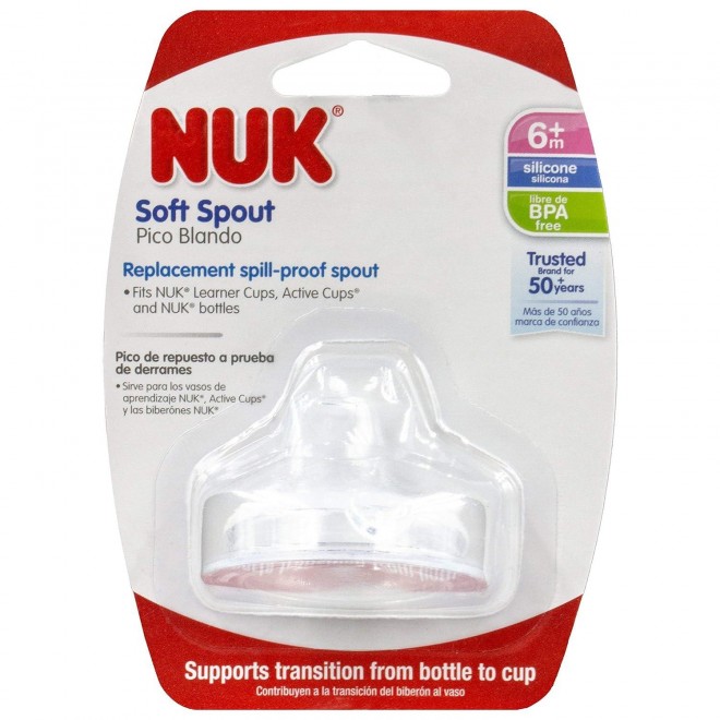 NUK Replacement Silicone Spout, Clear