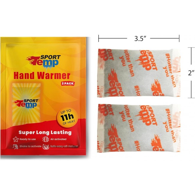 Hand Warmers - Up to 11 Hours of Heat, Super Long Lasting - Easy, All Natural