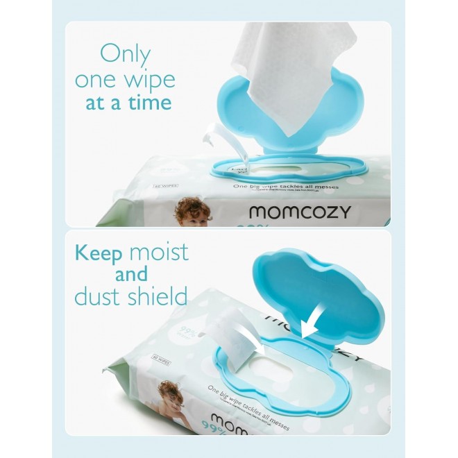 Baby Wipes, Momcozy Water Wipes-Extra Large Size Design