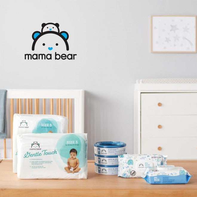 Mama Bear Gentle Fragrance Free Baby Wipes, Hypoallergenic, 800 Count