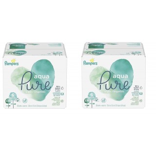 Pampers Aqua Pure 6X Pop-Top Sensitive Water Baby Wipes