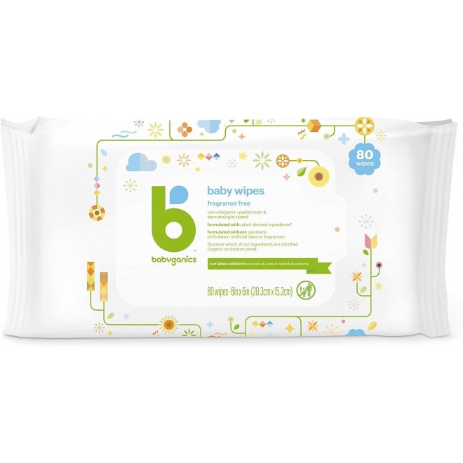 Baby Wipes, Unscented Diaper Wipes , Non-Allergenic and formulated