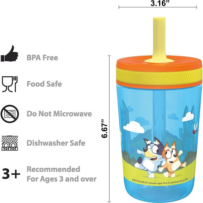 15oz Tumbler Set, BPA-Free Leak-Proof Screw-On Lid with Straw Made