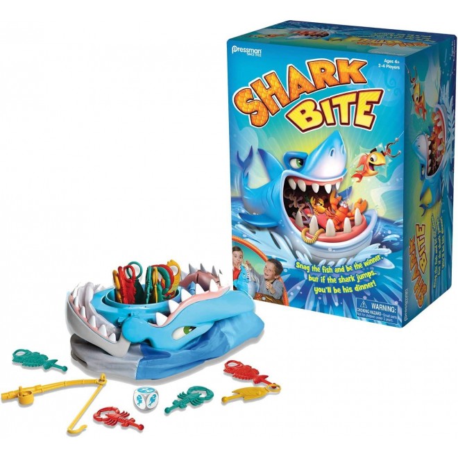 Shark Bite -- Roll the Die and Fish for Colorful Sea Creatures Before