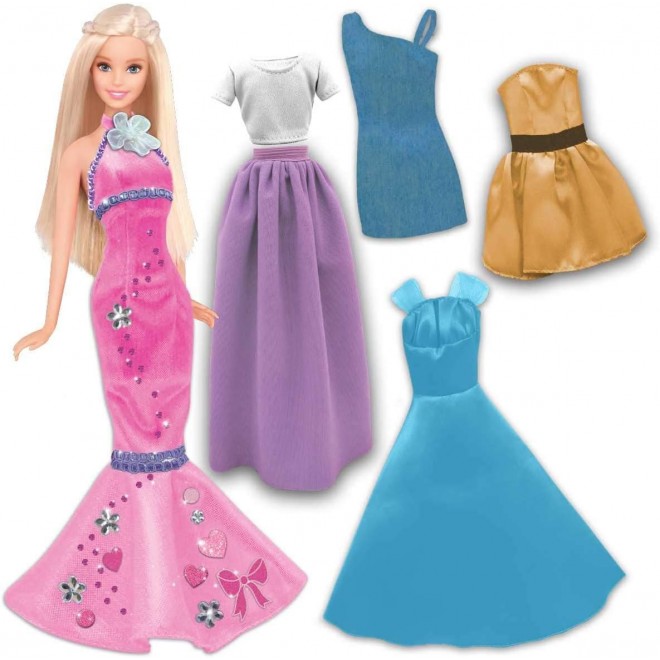 Barbie Be a Fashion Designer Doll Dress Up Kit, 5 Outfits