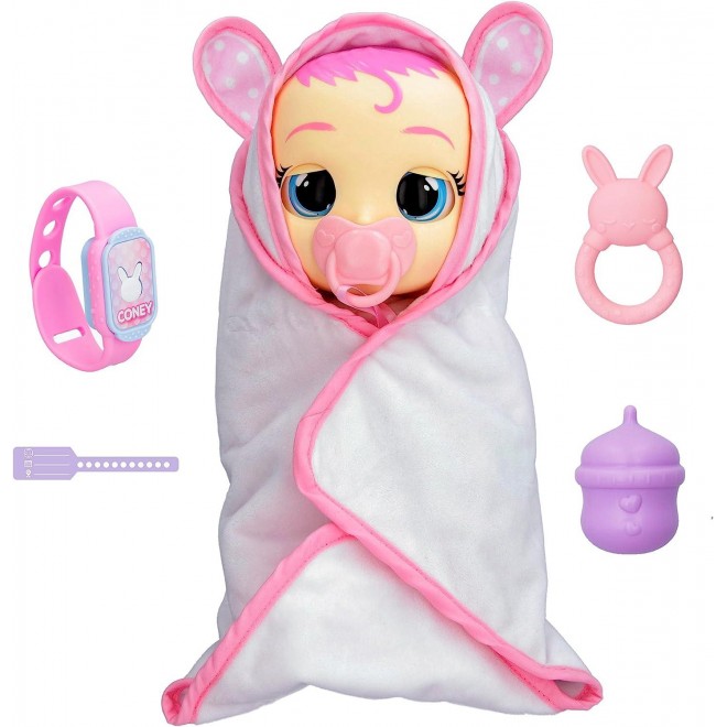 Cry Babies Newborn Coney - Interactive Baby Doll with 20+ Baby Sounds