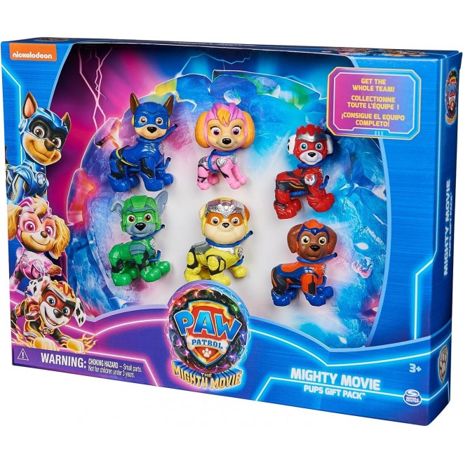 Paw Patrol: The Mighty Movie,with 6 Collectible Action Figures