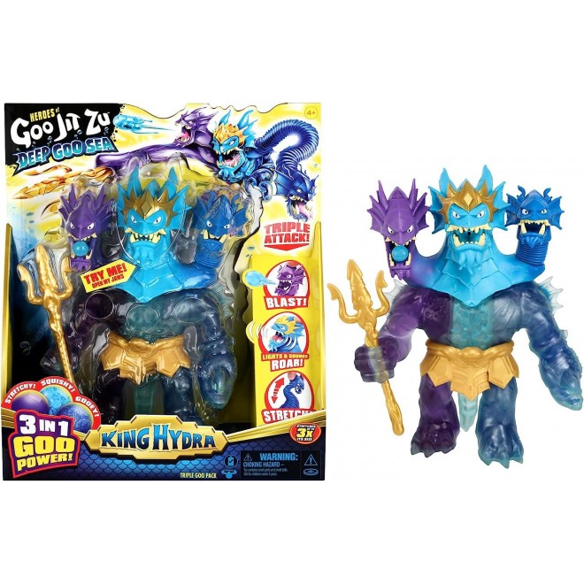 Heroes of Goo Jit Zu Deep Goo Sea King Hydra Figure with Triple Attack