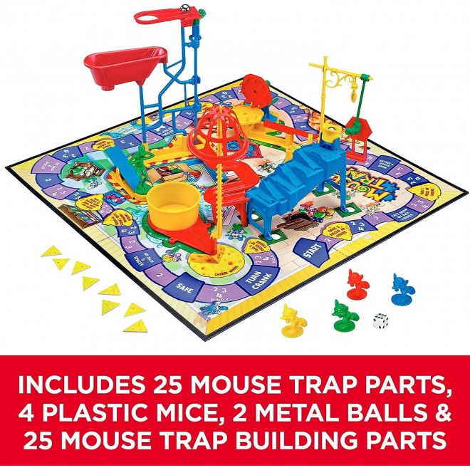 Hasbro Gaming Mouse Trap Kids Board Game, Kids Games for 2-4 Players