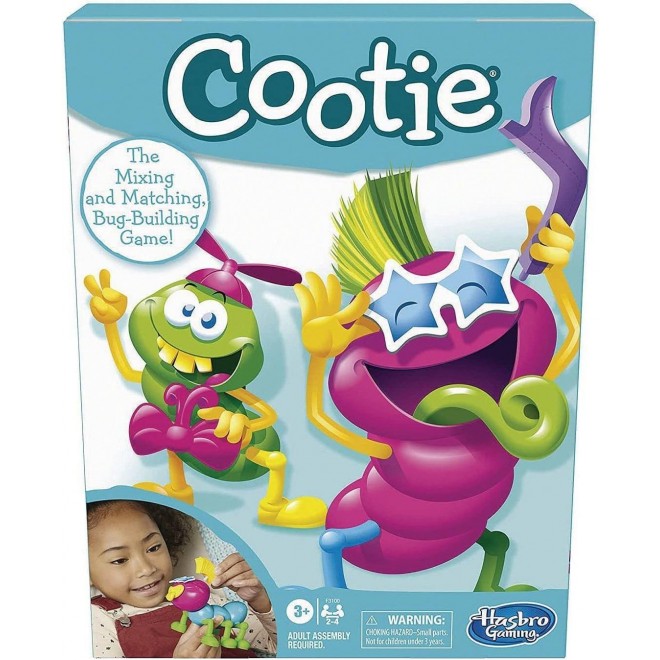 Hasbro Gaming Cootie Mixing and Matching Bug-Building Kids Game, Easy and Fun Games for Kids, Preschool Games for 2-4 Players, Kids Board Games, Ages 3 and Up