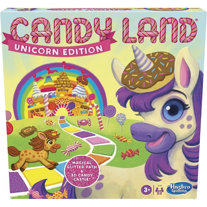 Hasbro Gaming Candy Land Unicorn Edition Toddler Games, Unicorn Toys