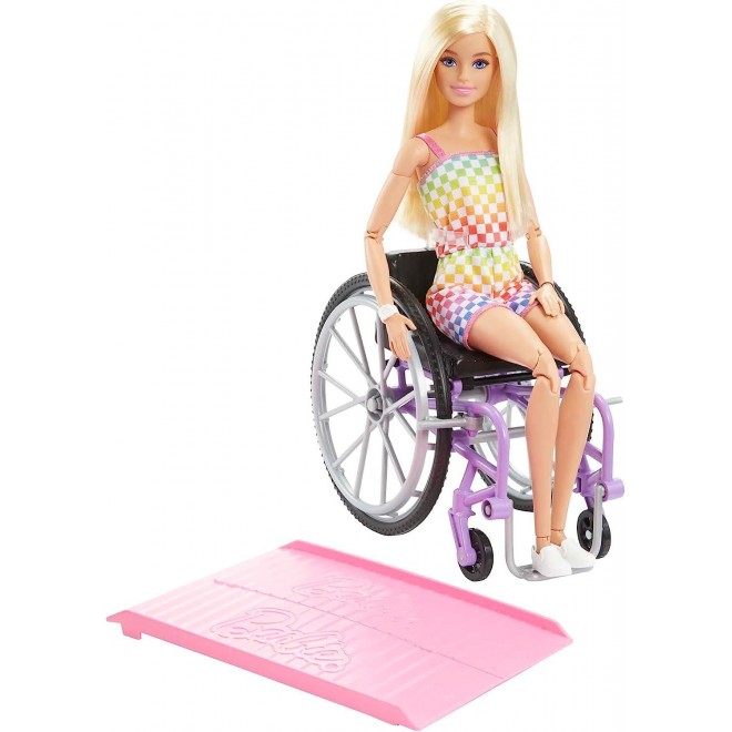 Barbie Doll with Wheelchair and Ramp, Blonde, Barbie Fashionistas