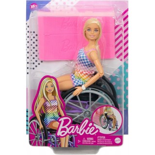 Barbie Doll with Wheelchair and Ramp, Blonde, Barbie Fashionistas