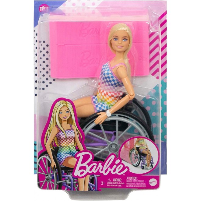 Barbie Doll with Wheelchair and Ramp, Blonde, Barbie Fashionistas