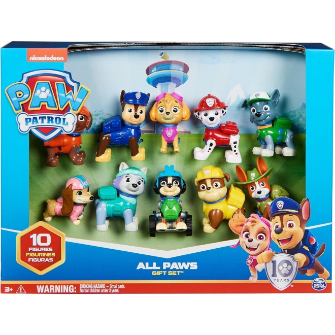 Paw Patrol, 10th Anniversary, All Paws On Deck Toy Figures Gift Pack