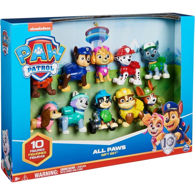 Paw Patrol, 10th Anniversary, All Paws On Deck Toy Figures Gift Pack