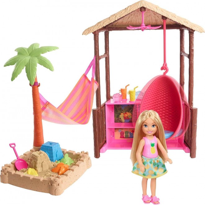 Barbie Chelsea Doll and Tiki Hut Playset with 6-inch Blonde Doll