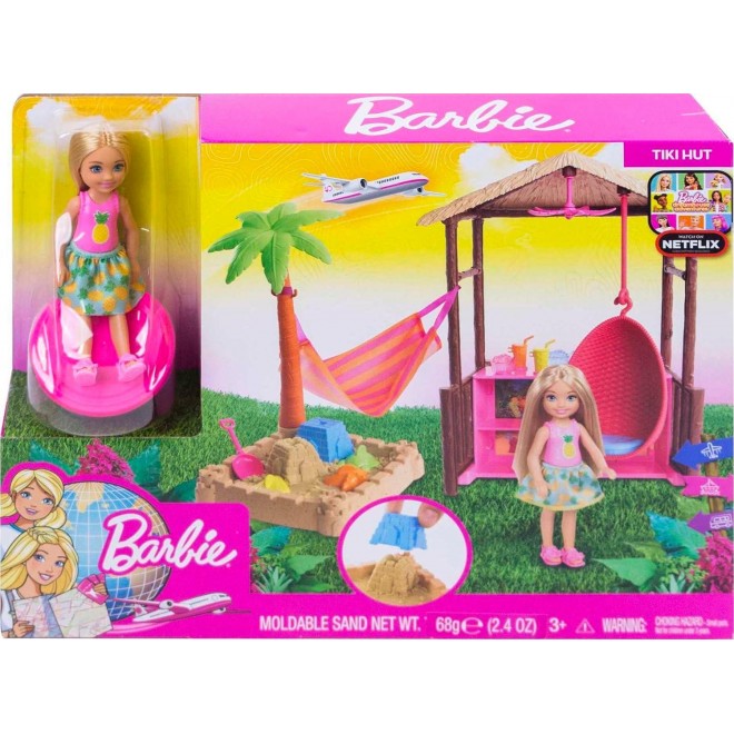 Barbie Chelsea Doll and Tiki Hut Playset with 6-inch Blonde Doll