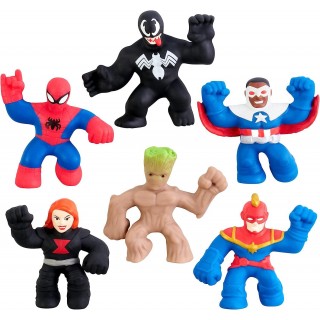 Heroes of Goo Jit Zu Marvel Minis - Mega 6 Pack. 6 Squishy, Stretchy