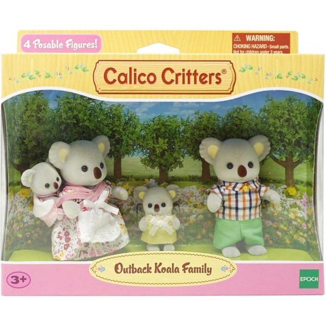 Calico Critters Outback Koala Family-Set of 4 Collectible Doll Figures