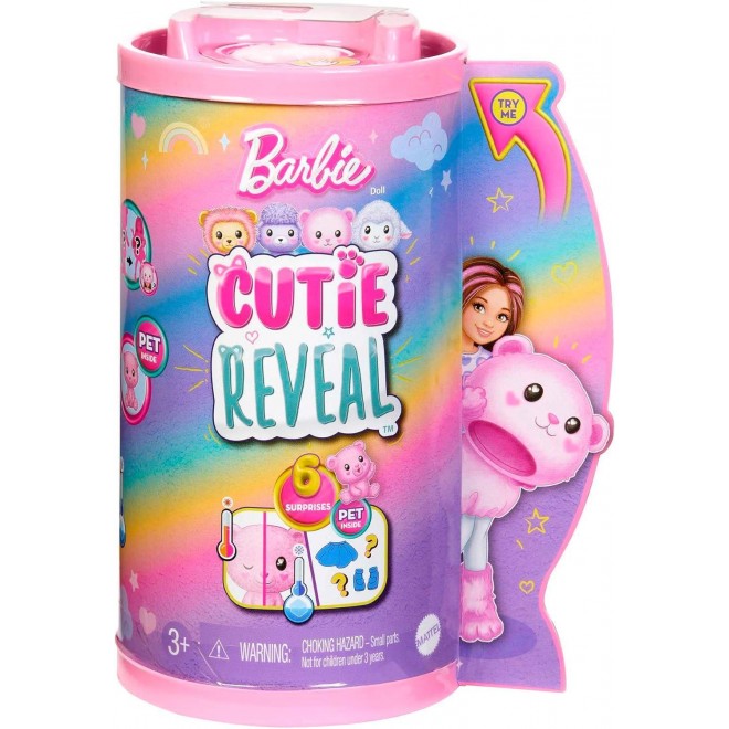 Barbie Cutie Reveal Chelsea Doll & Accessories,Cozy Cute Tees Series