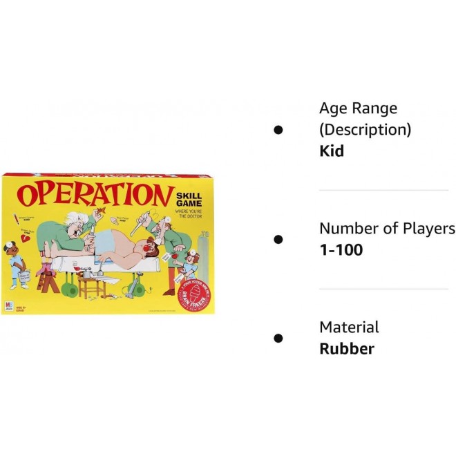 Operation Electronic Board Game, Family Games for Kids Ages 6+