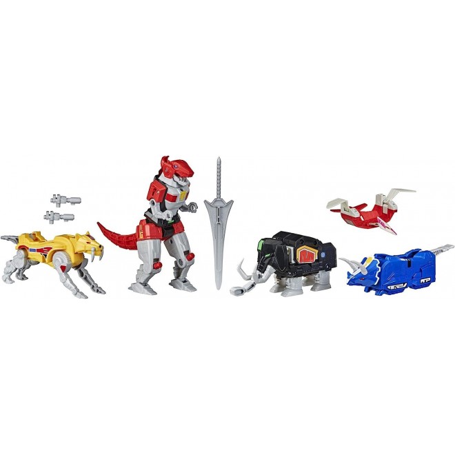 Includes 5 MMPR Dinozord Action Figure Toys for Boys and Girls Ages 4