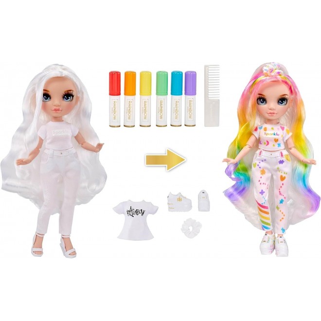 Create Fashion DIY Doll with Washable Rainbow Markers, Creative 4-12+