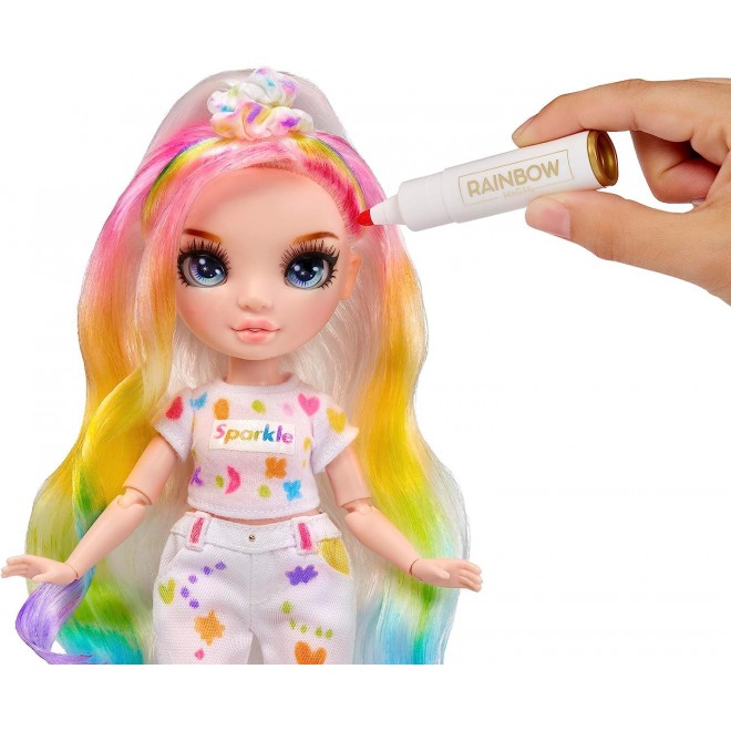 Create Fashion DIY Doll with Washable Rainbow Markers, Creative 4-12+