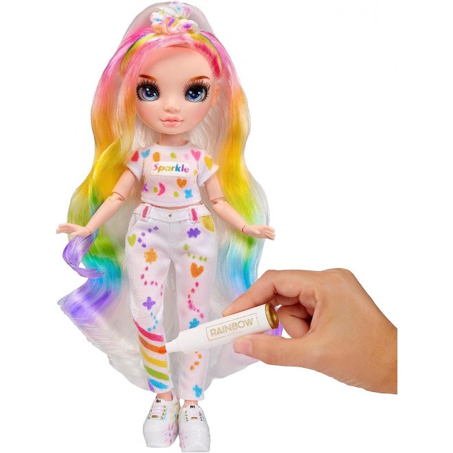 Create Fashion DIY Doll with Washable Rainbow Markers, Creative 4-12+