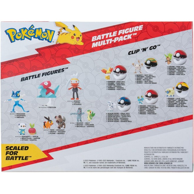 Pokemon Battle Figure 8 Pack -Six 2-Inch and Two 3-Inch Battle Figures