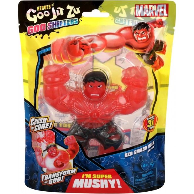 Heroes of Goo Jit Zu Goo Shifters Marvel Stretchy Hero Red Smash Hulk