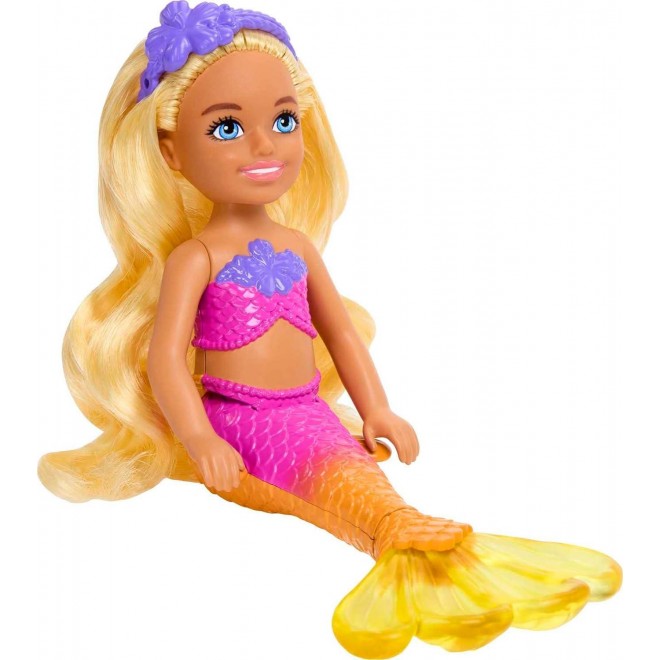 Barbie Mermaid Chelsea Doll with Wavy Blond Hair and Ombre Tail