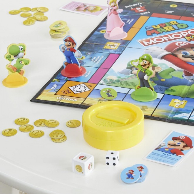 Monopoly Junior Super Mario Edition Board Game,Fun Kids' Ages 5 and Up