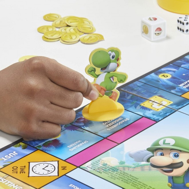 Monopoly Junior Super Mario Edition Board Game,Fun Kids' Ages 5 and Up