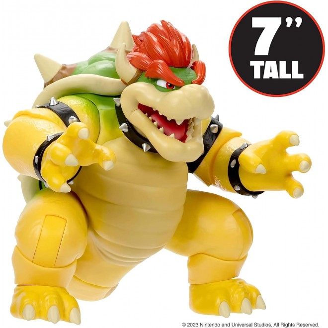 The Super Mario Bros. Movie 7-Inch Feature Bowser Action Figure