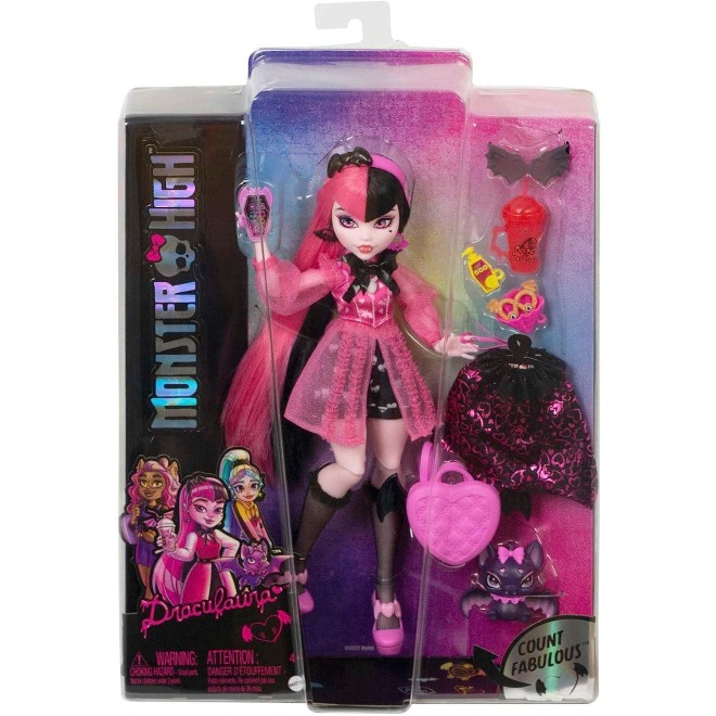 Monster High Doll, Draculaura with Accessories and Pet Bat