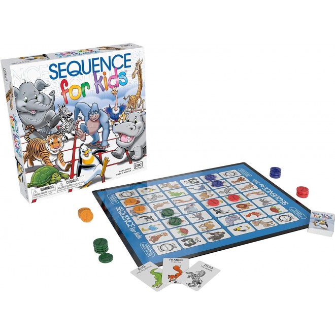 SEQUENCE for Kids -- Multi Color, 11 inches (2-4 players)