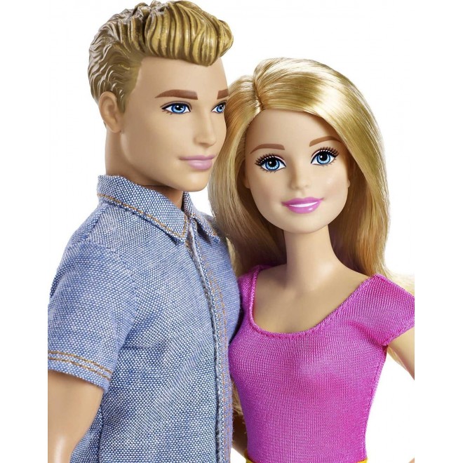 Barbie and Ken Doll 2-Pack Featuring Hair and Bright Colorful Clothes