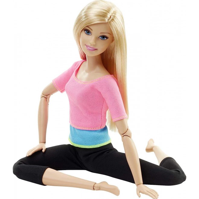 Barbie Made to Move Posable Doll in -Blocked Top and Yoga Leggings