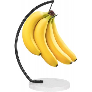 Banana Holder with Marble Base, Metal Banana Hanger Modern Tree Stand