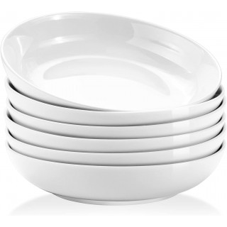 Yedio 22 Ounces Porcelain Salad Bowls for Kitchen, Shallow Pasta Bowls